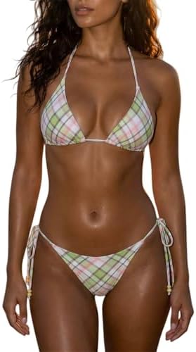 Amazon.com: DENFY Grid Poker Playing Cards Women 2 Piece Swimsuit